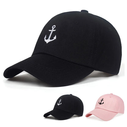 Unisex Ship Anchor Letter Embroidered Casual Baseball Cap