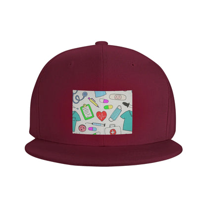 Colorful Nursing Pattern Casual Outdoor Snapback Cap