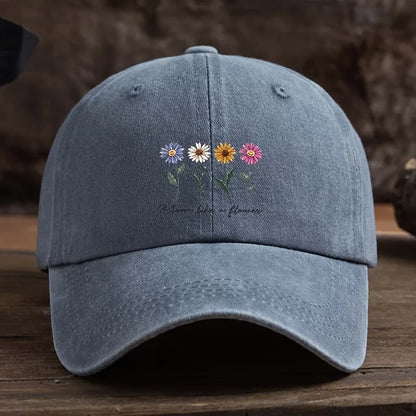 Unisex Floral Print Duckbill Baseball Cap