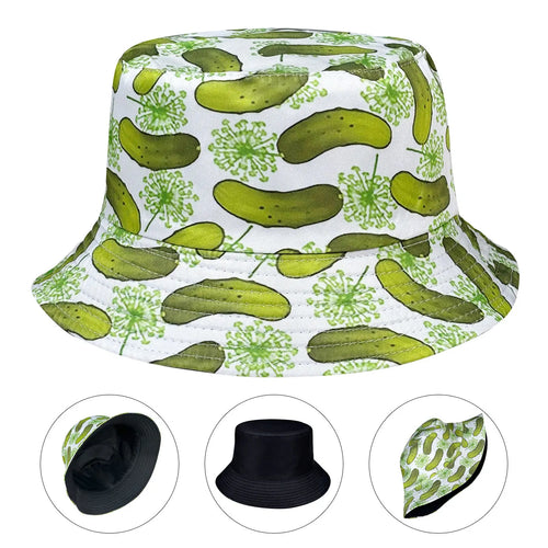 Cucumber Pattern Reversible Bucket Hat
