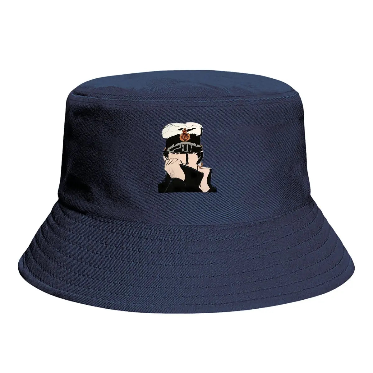 Anime Captain Hand Drawn Character Bucket Hat