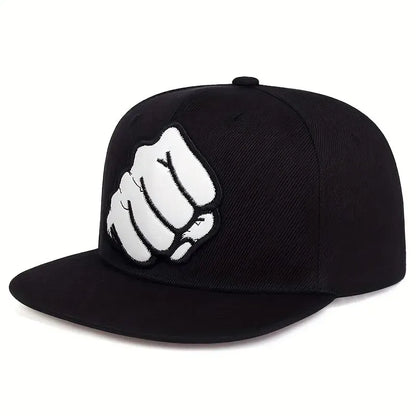 Unisex Leather Label Fist Embroidery Hip-Hop Hats