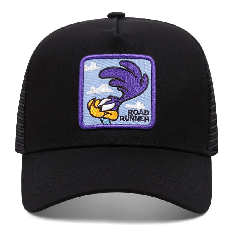 Cartoon Embroidered Mesh Trucker Cap