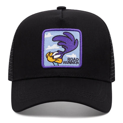 Cartoon Embroidered Mesh Trucker Cap