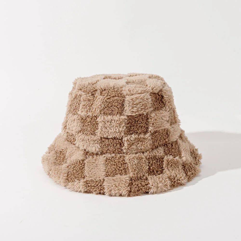 Leopard Fur Plush Bucket Hat