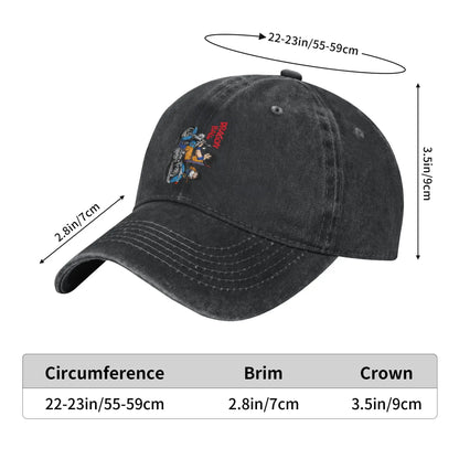 Dragon Ball Cycling Distressed Denim Baseball Cap