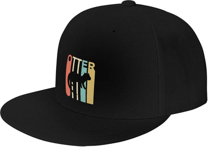 Otter Silhouette Retro Cotton Streetwear Snapback Cap