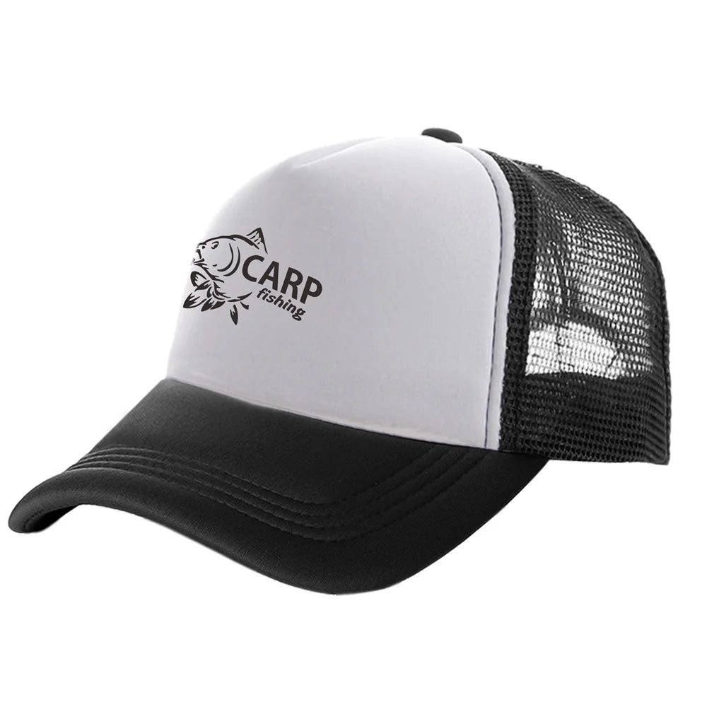Funny Carp Fishing Trucker Baseball Cap
