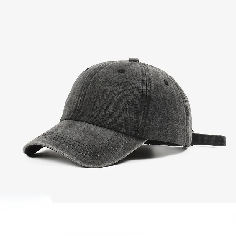 Solid Washed Denim Vintage Baseball Cap