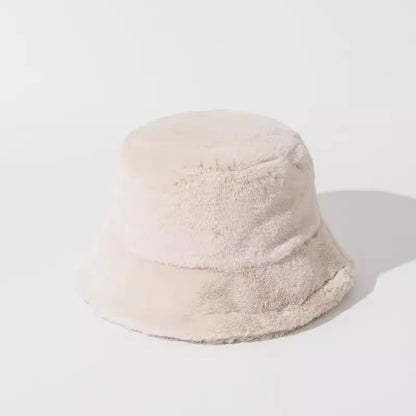 Winter Fuzzy Plush Ear Protection Bucket Hat