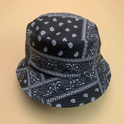Streetwear Paisley Cotton Bucket Hat