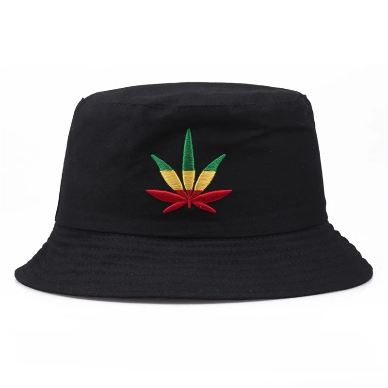 Maple Leaf Bucket Hat Hip Hop Casual Panama Hats