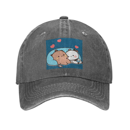 Bubu Dudu Panda Washed Denim Adjustable Baseball Cap