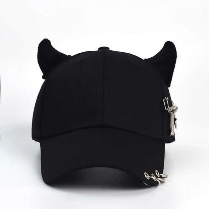 Unisex Cow Horn Baseball Cap