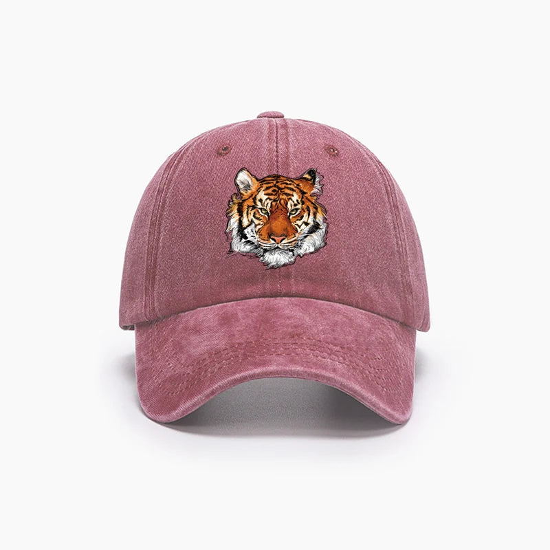 Tiger Head Printed Baseball Cap Unisex