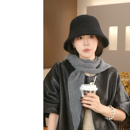 Japanese Rabbit Fur Wool Blend Bucket Hat