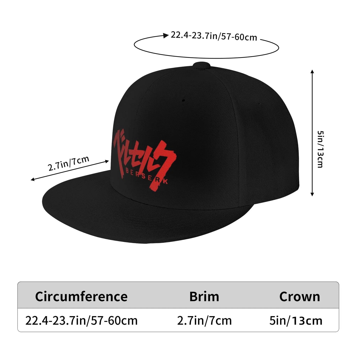Berserk Anime Logo Casual Snapback Cap