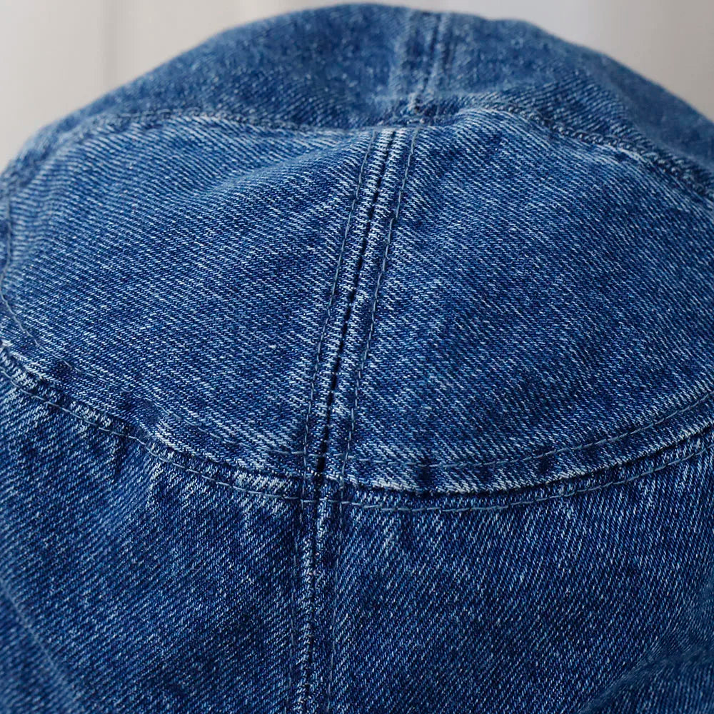 Y2K Cowboy Denim String Hiking Summer Bucket Hat