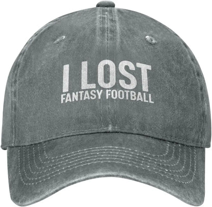 I Lost Fantasy Football Washed Denim Baseball Cap