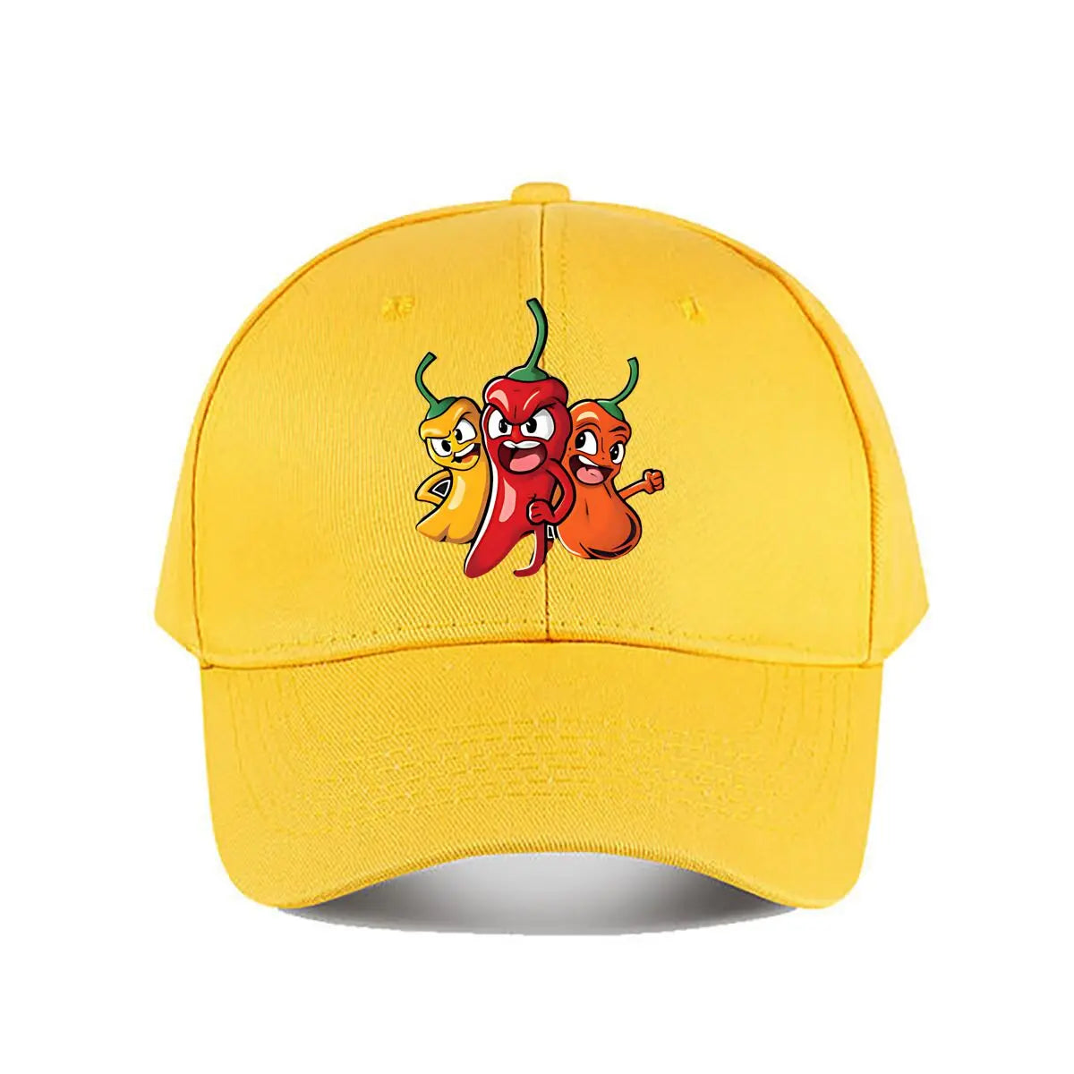 Colorful Cartoon Chili Vinyl Snapback Baseball Cap