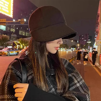 Plush Thickened Winter Women Bucket Hat