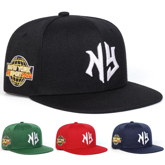 Unisex Letter Embroidered Casual Trucker Snapback Cap