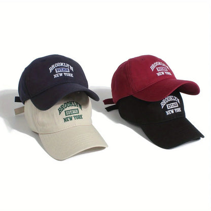 Brooklyn Embroidered Cotton Snapback Baseball Cap