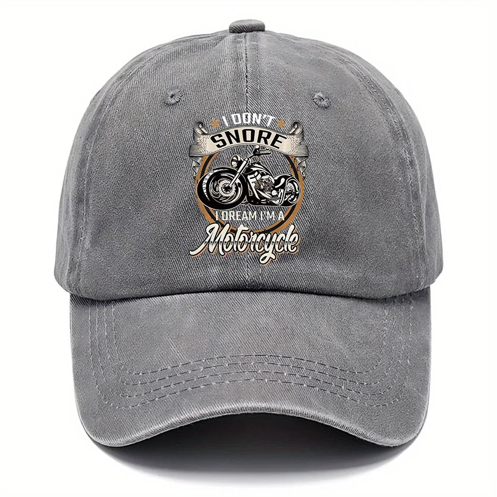 Motorcycle Dream Biker Distressed Cotton Baseball Cap