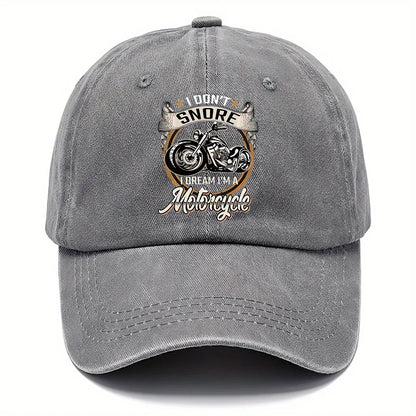 Motorcycle Dream Biker Distressed Cotton Baseball Cap