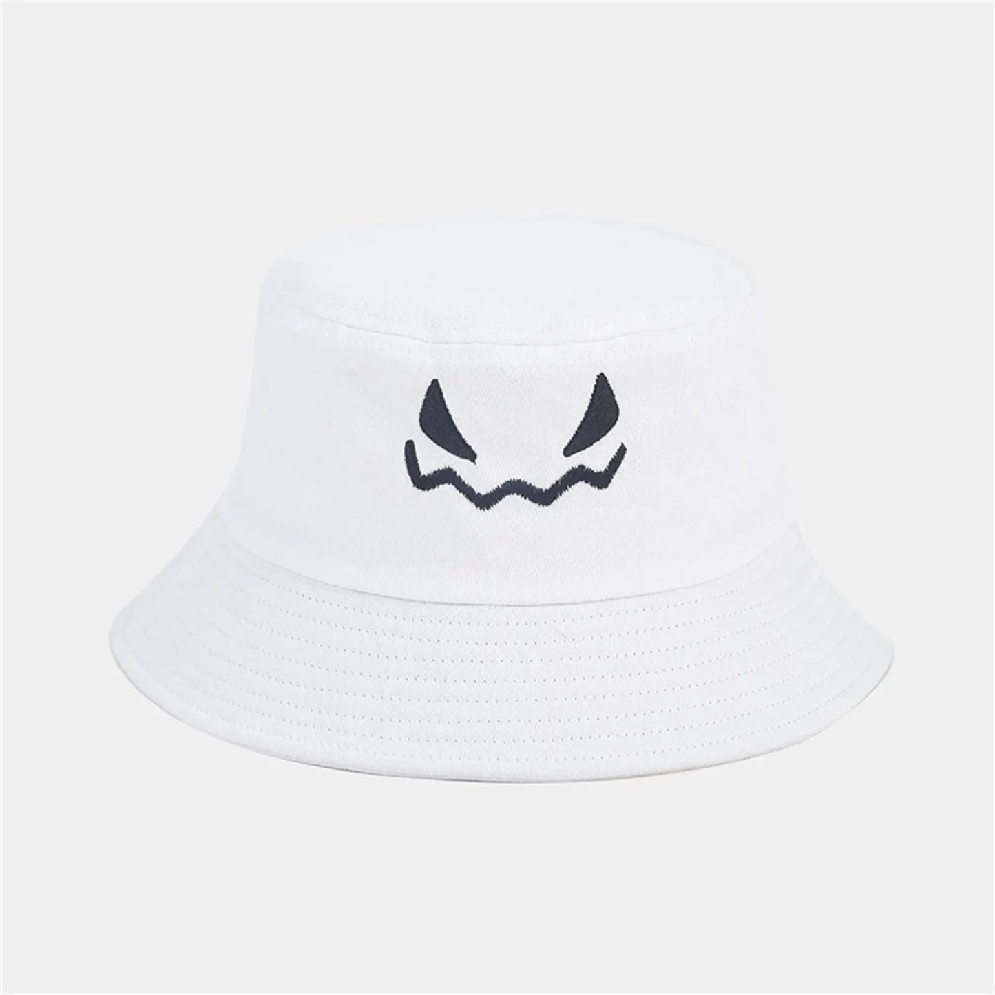 Halloween Pumpkin Embroidery Bucket Hat Double Sides