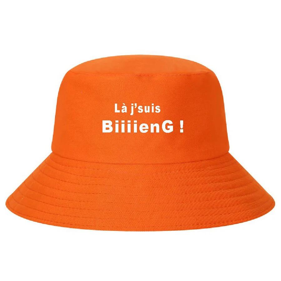France Print Reversible Cotton Outdoor Fisherman Bucket Hat