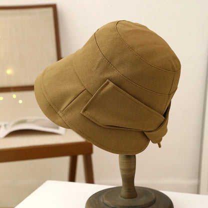 Vintage Rolled Edge Sun Bucket Hat