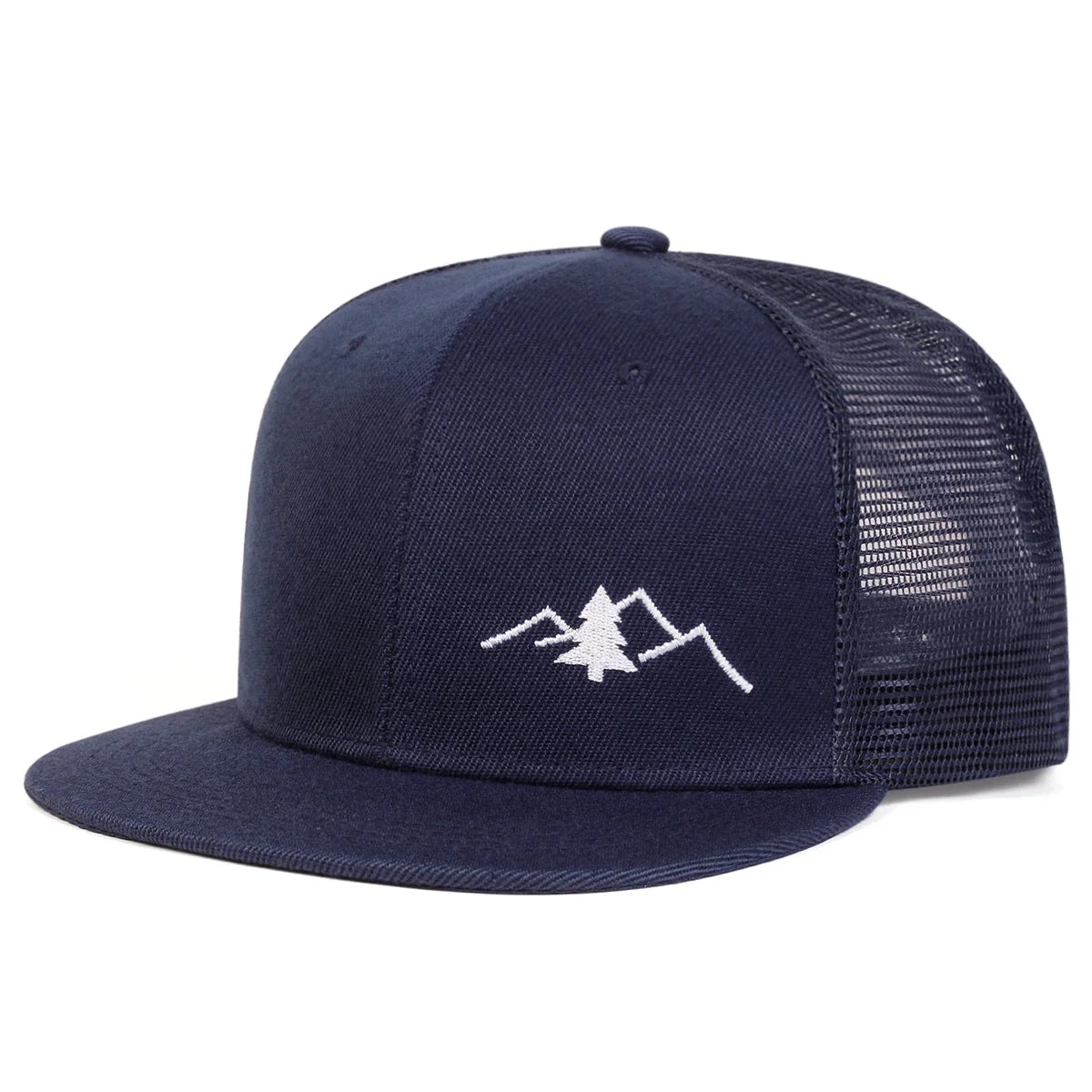 Unisex Mountain Tree Embroidery Hip-hop Net Hats
