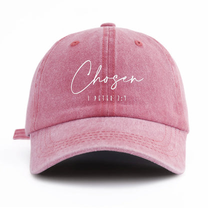 CHOSEN Print Minimalist Retro Washed Baseball Cap
