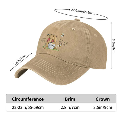 Winnie The Pooh Papa Vintage Distressed Baseball Cap