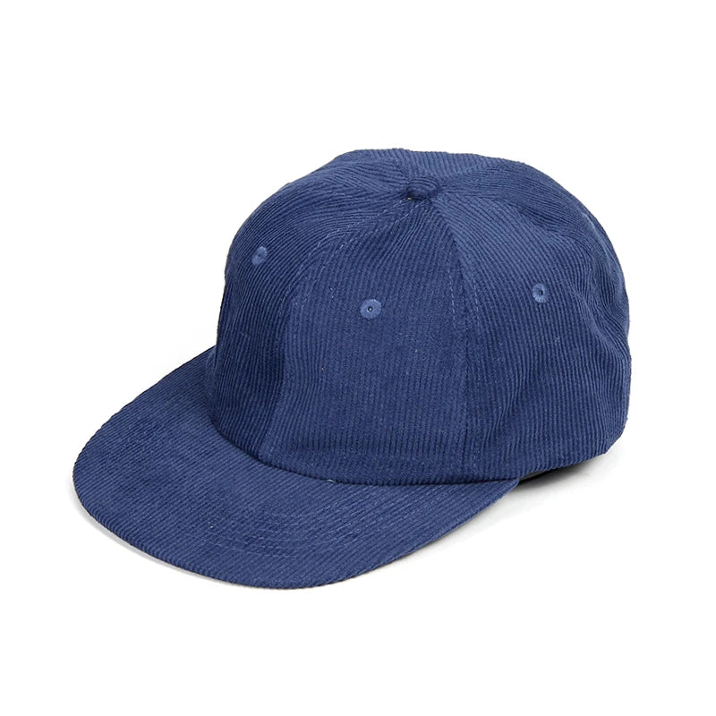 Corduroy 6-Panel Flat Brim Hip Hop Cap