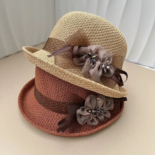 Women’s Round Top Curled Edge Sun Hat