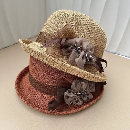 Women’s Round Top Curled Edge Sun Hat