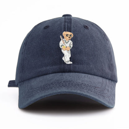 Minimalist Bear Print Retro Baseball Cap