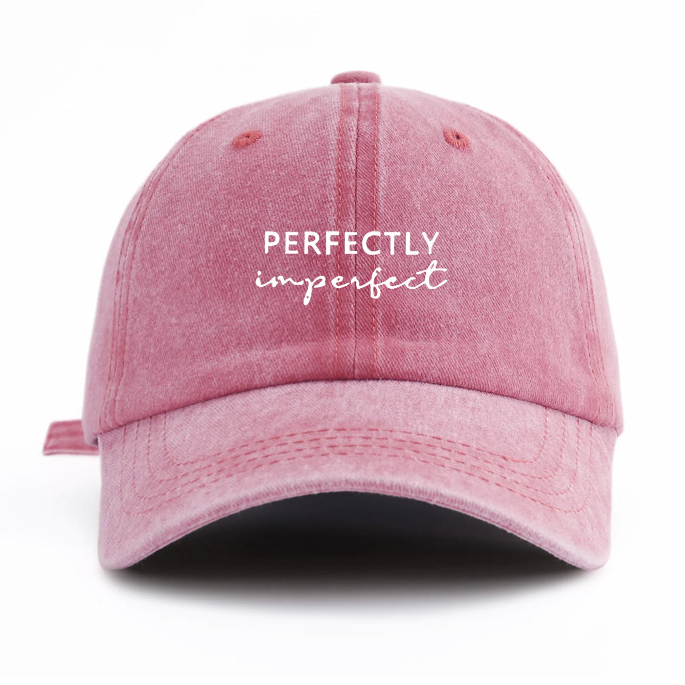 PERIMPFCT Print Minimalist Retro Washed Baseball Cap