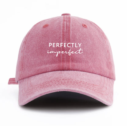 PERIMPFCT Print Minimalist Retro Washed Baseball Cap