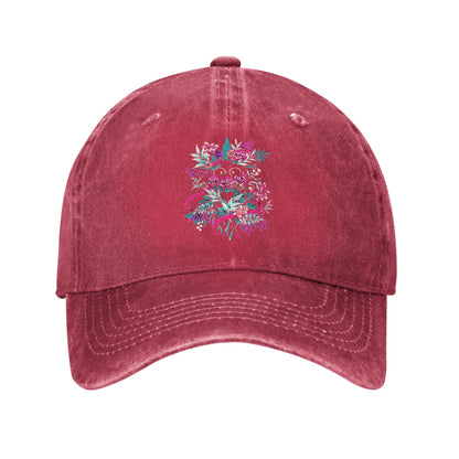 Deltarune Spamton Ralsei Floral Denim Baseball Cap