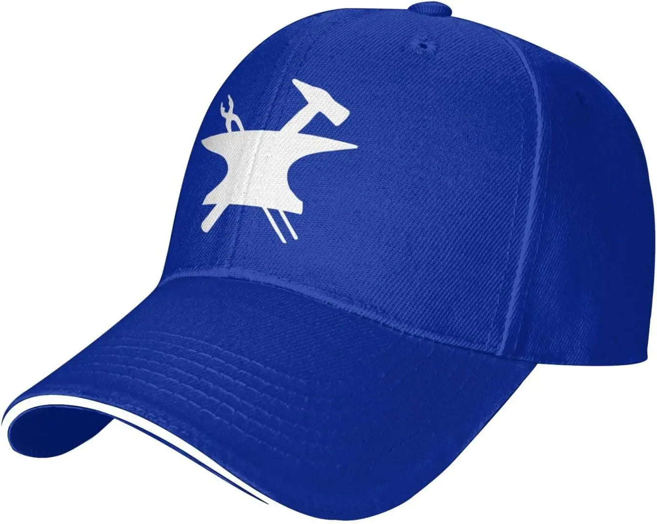 Blacksmith Anvil Hammer Logo Baseball Cap