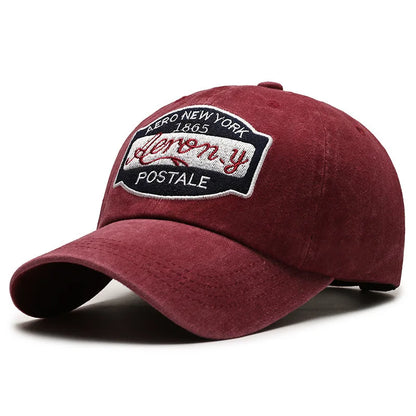 Vintage Letter Washed Denim Trucker Baseball Cap