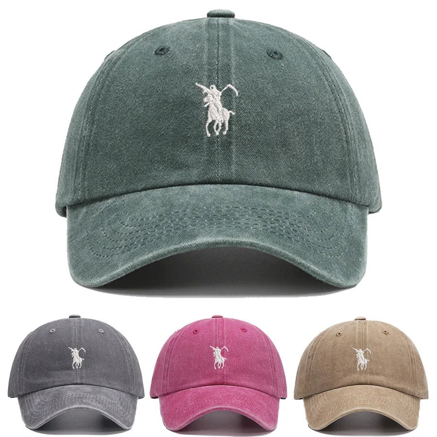 Grim Reaper Japan Embroidered Washed Cotton Baseball Cap