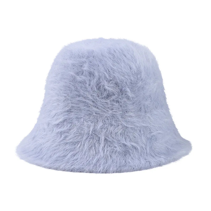 Women's Faux Fur Warm Bucket Hat
