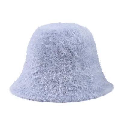 Women's Faux Fur Warm Bucket Hat