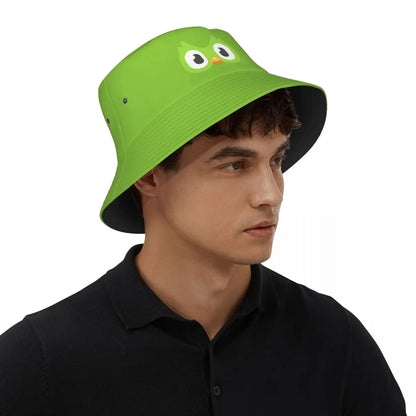 Duolingo Owl Duo Kids Summer Reversible Bucket Hat