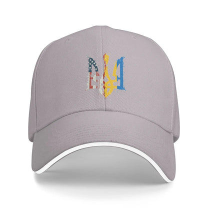 Ukraine Tryzub Flag Retro Hip Hop Baseball Cap