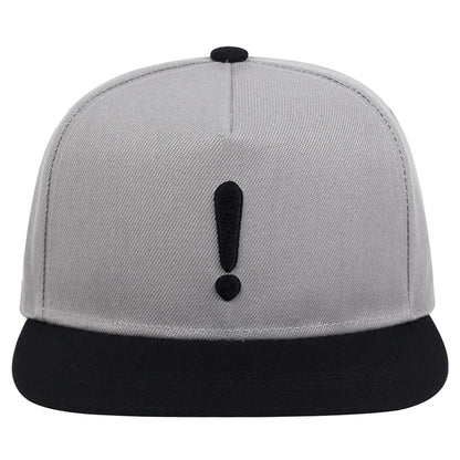 Unisex Exclamation Mark Embroidery Flat Brim Hip Hop Cap